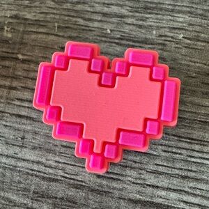 8 Bit Heart CROCS Jibbitz Shoe Charm 5/$20